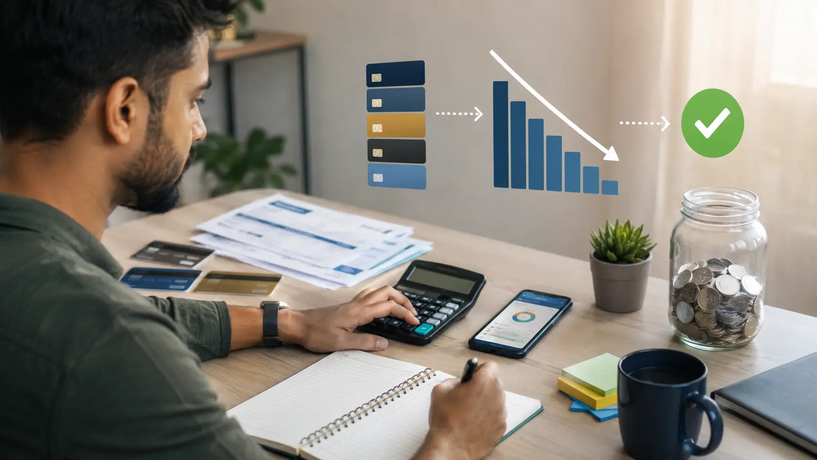 Best way to pay off credit card debt graph showing avalanche and snowball methods
