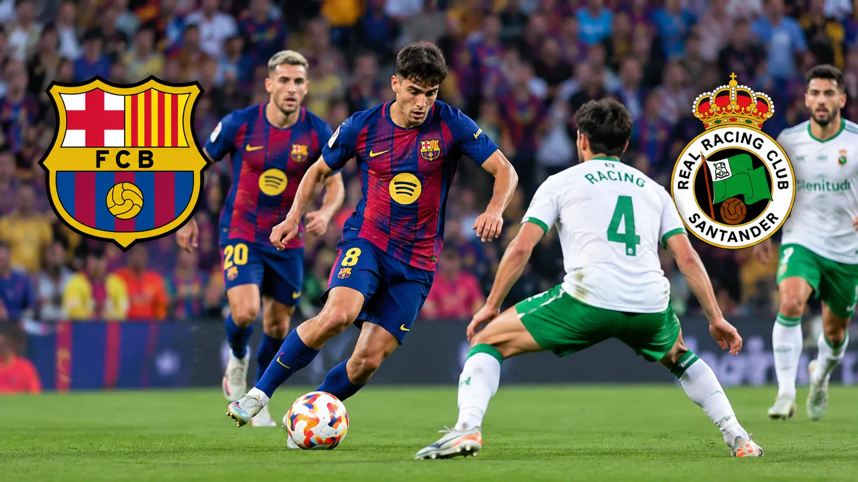 Barcelona vs Racing Santander match highlights and final score
