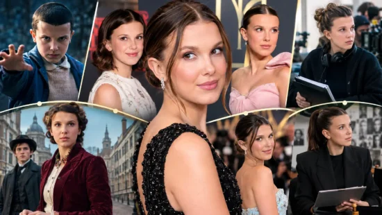 Millie Bobby Brown career timeline featuring her roles from Stranger Things to producer