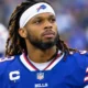 Damar Hamlin Health Update portrait of the Buffalo Bills safety on the sideline