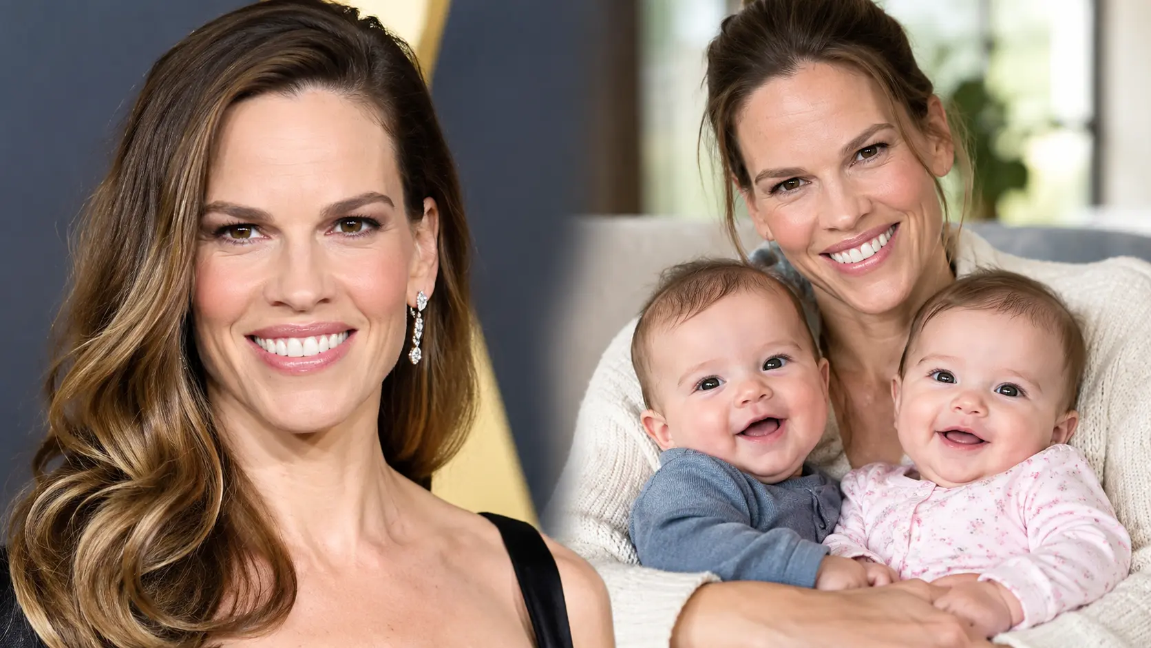Hilary Swank Pregnancy News update featuring her twins Aya and Ohm