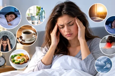 Infographic explaining why do I wake up with a headache and its common causes