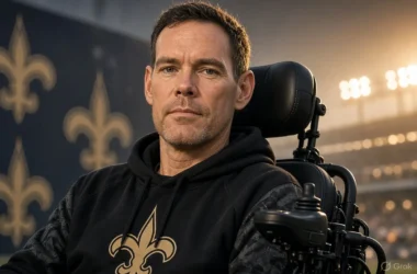 Steve Gleason smiling in his wheelchair